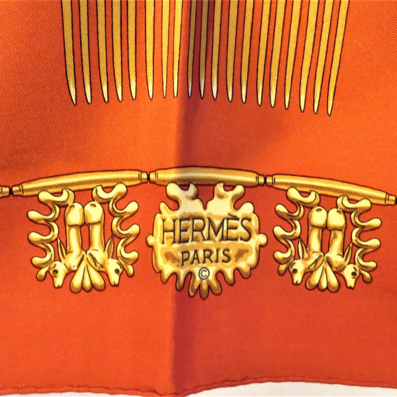 Hermes “Les Cavaliers Dor” Scythian Silk Scarf - Picture 2 of 6